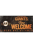 San Francisco Giants Fans Welcome 6x12 Sign - Orange