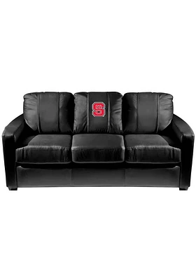 NC State Wolfpack Faux Leather Sofa - Black