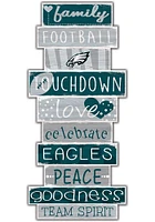 Philadelphia Eagles Celebrations Stack 24 Inch Sign - Midnight Green