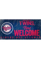 Minnesota Twins Fans Welcome 6x12 Sign - Blue