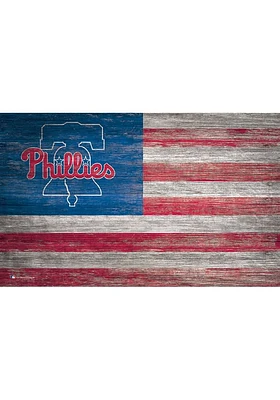 Philadelphia Phillies Distressed Flag 11x19 Sign - Blue