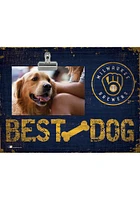 Milwaukee Brewers Best Dog Clip Picture Frame - Navy Blue