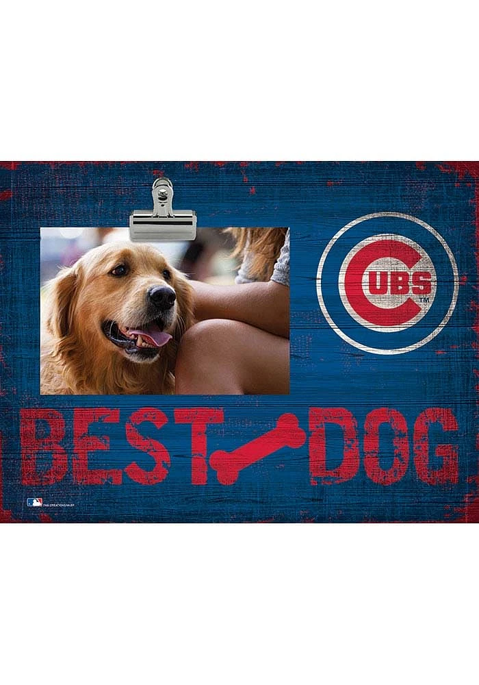 Chicago Cubs Best Dog Clip Picture Frame - Blue