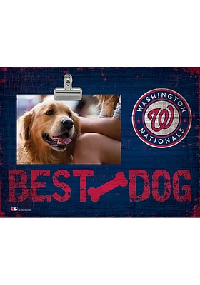 Washington Nationals Best Dog Clip Picture Frame - Red