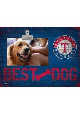 Texas Rangers Best Dog Clip Picture Frame - Blue