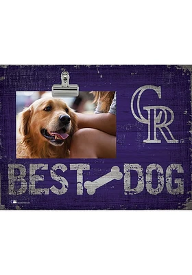 Colorado Rockies Best Dog Clip Picture Frame - Purple