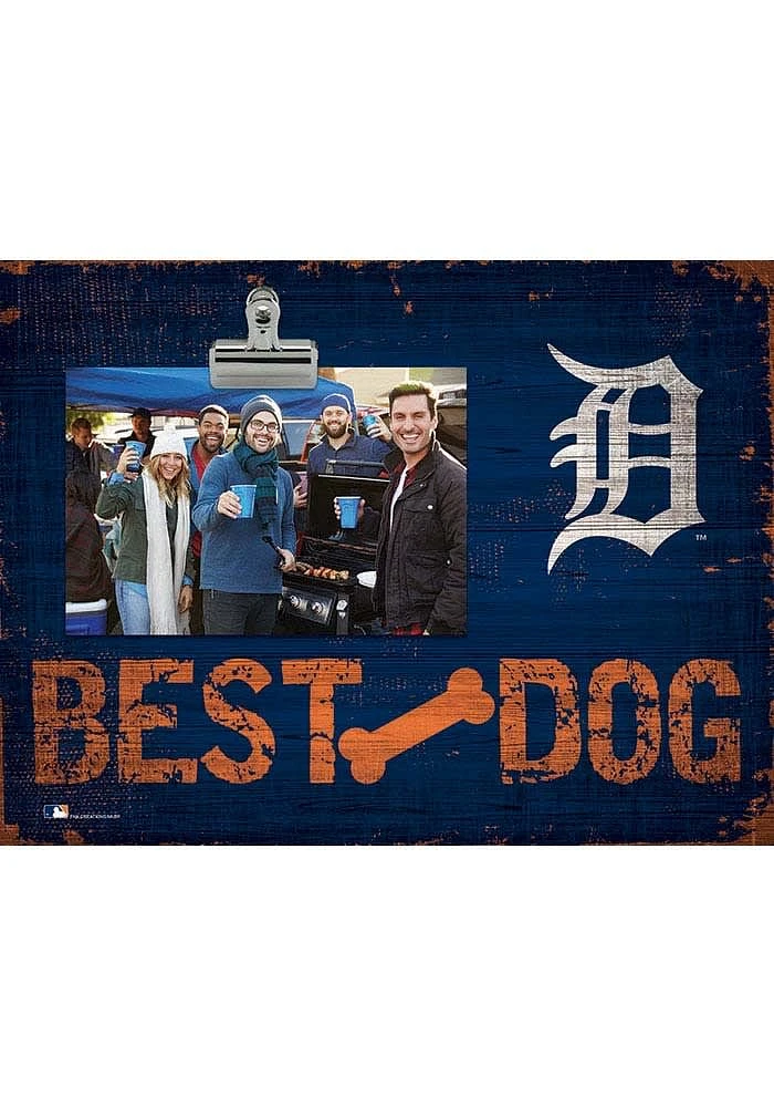 Detroit Tigers Best Dog Clip Picture Frame - Navy Blue