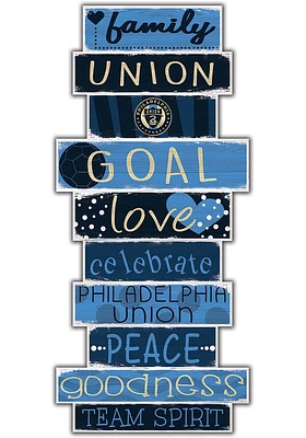 Philadelphia Union Celebrations Stack 24 Inch Sign - Blue
