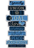 Philadelphia Union Celebrations Stack 24 Inch Sign - Blue