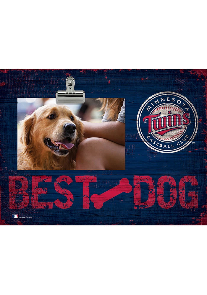 Minnesota Twins Best Dog Clip Picture Frame - Blue