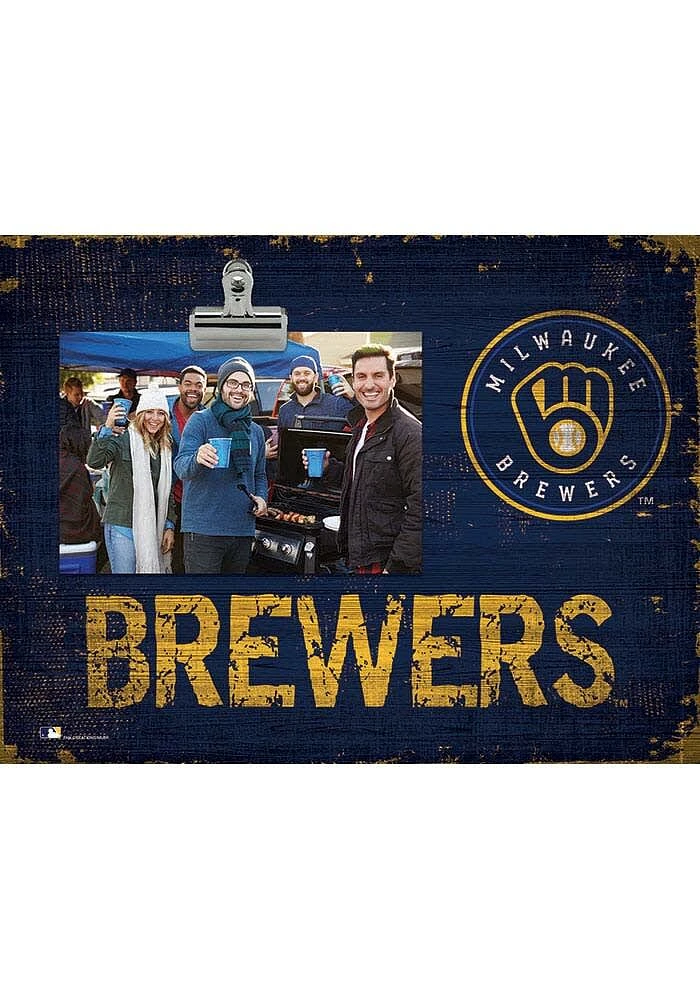 Milwaukee Brewers Team Clip Picture Frame - Navy Blue