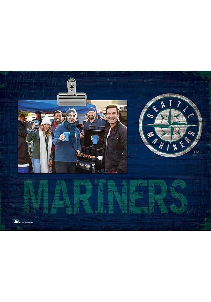 Seattle Mariners Team Clip Picture Frame - Navy Blue