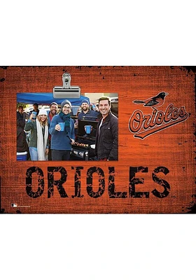 Baltimore Orioles Team Clip Picture Frame - Orange