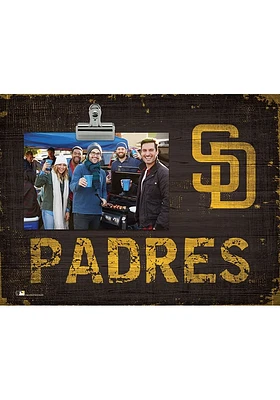 San Diego Padres Team Clip Picture Frame - Brown