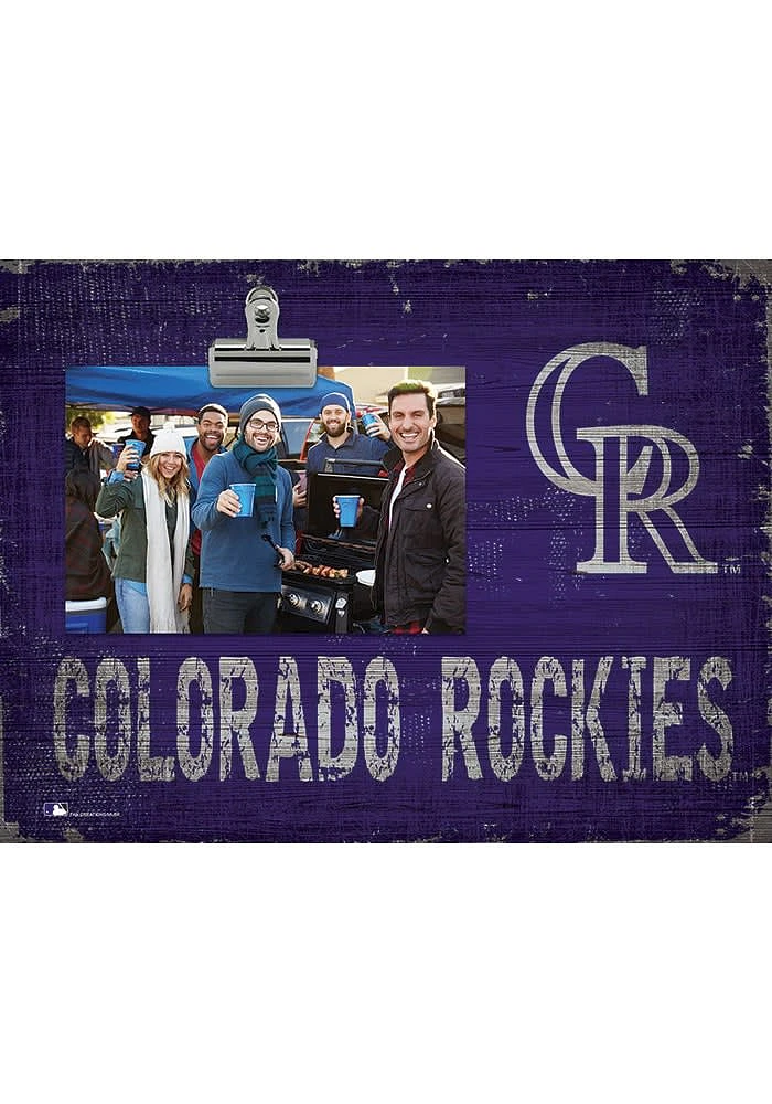 Colorado Rockies Team Clip Picture Frame - Purple