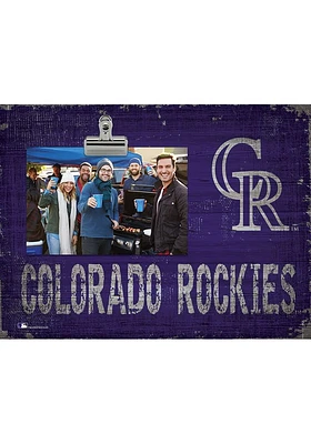 Colorado Rockies Team Clip Picture Frame - Purple