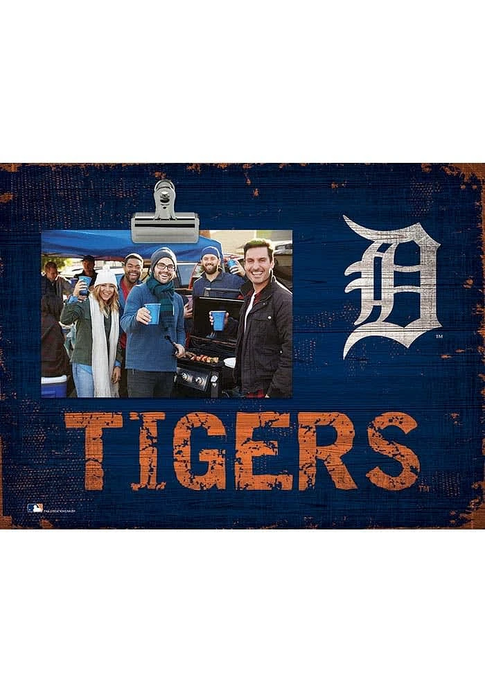 Detroit Tigers Team Clip Picture Frame - Navy Blue
