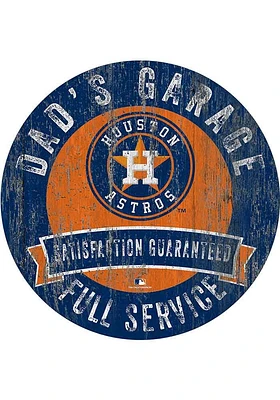 Houston Astros Dads Garage Sign - Navy Blue