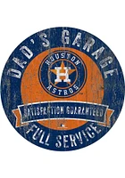 Houston Astros Dads Garage Sign - Navy Blue