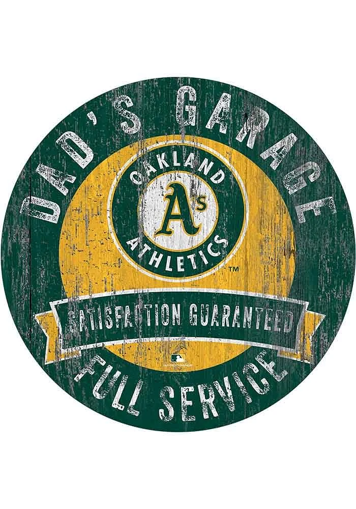 Oakland Athletics Dads Garage Sign - Green