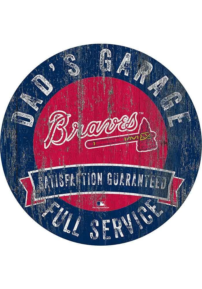 Atlanta Braves Dads Garage Sign - Blue