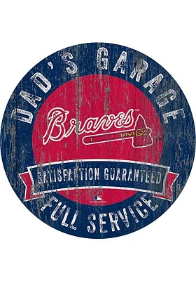 Atlanta Braves Dads Garage Sign - Blue