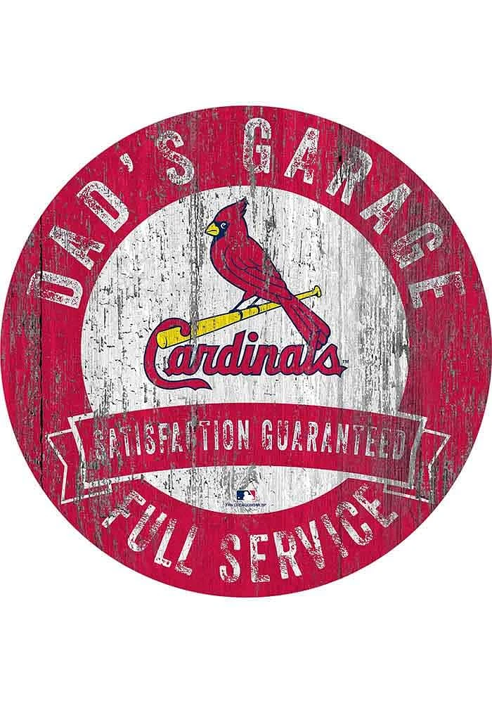 St Louis Cardinals Dads Garage Sign - Red