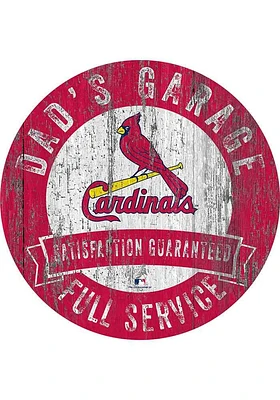 St Louis Cardinals Dads Garage Sign - Red
