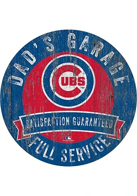 Chicago Cubs Dads Garage Sign - Blue