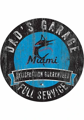 Miami Marlins Dads Garage Sign - Blue