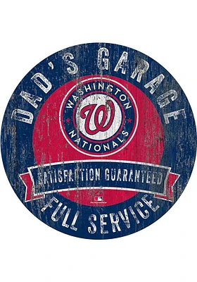 Washington Nationals Dads Garage Sign - Red