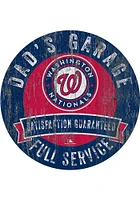 Washington Nationals Dads Garage Sign - Red