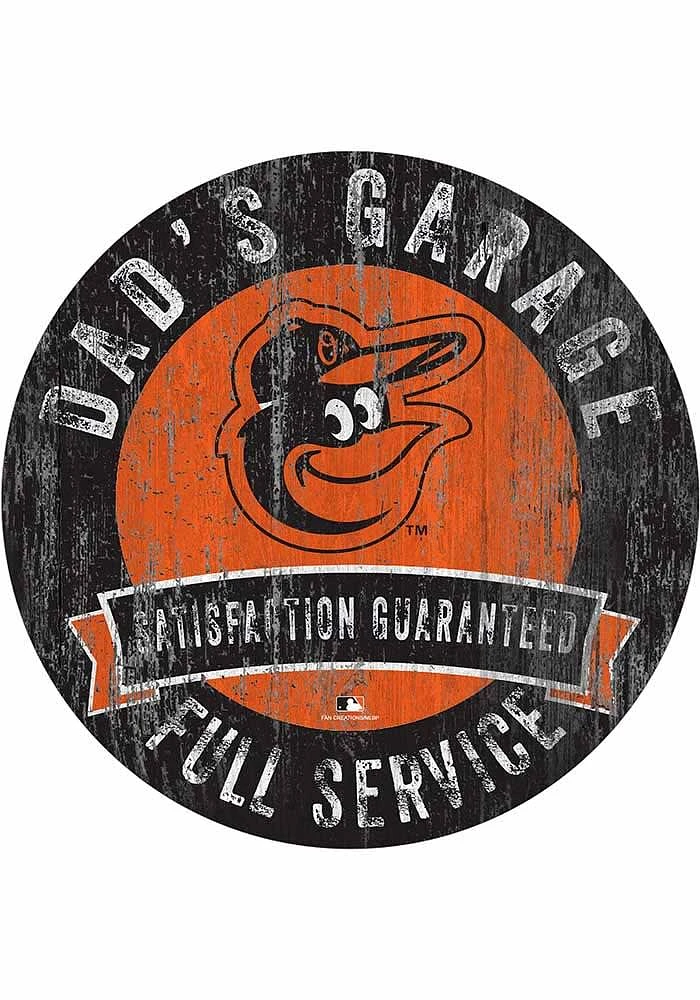 Baltimore Orioles Dads Garage Sign - Orange