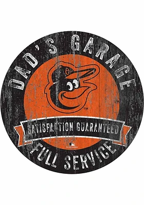 Baltimore Orioles Dads Garage Sign - Orange