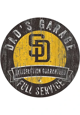 San Diego Padres Dads Garage Sign - Brown