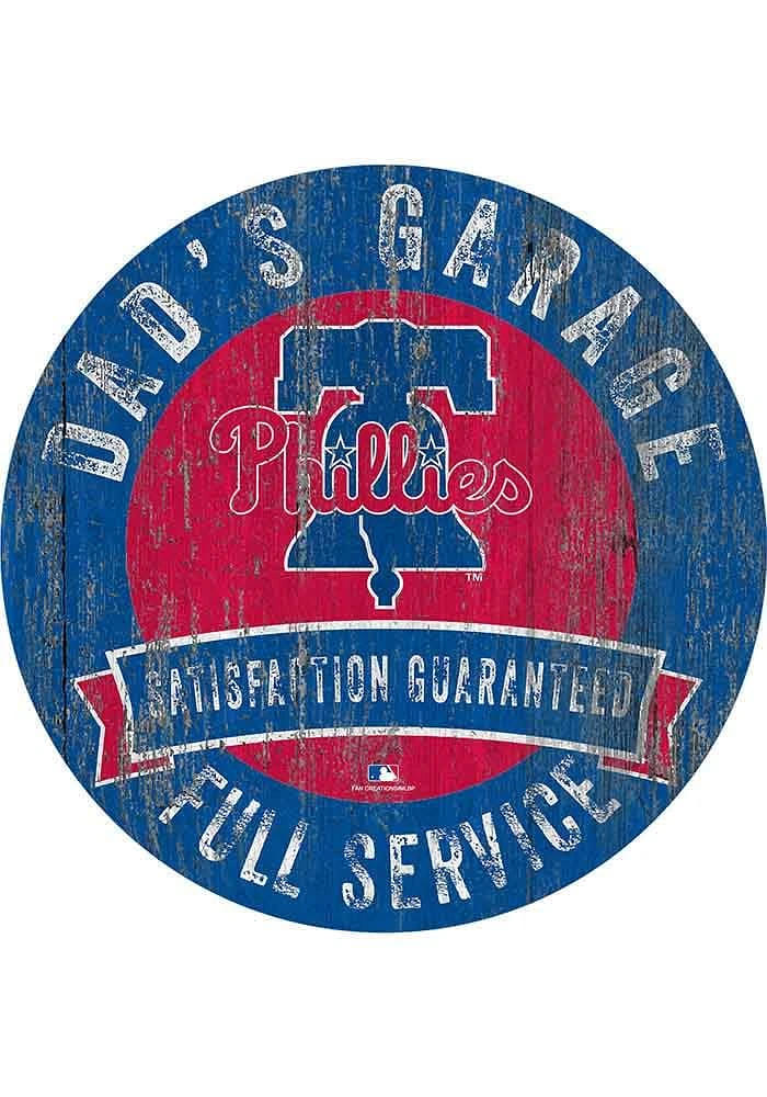 Philadelphia Phillies Dads Garage Sign - Red