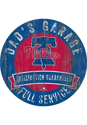 Philadelphia Phillies Dads Garage Sign - Red