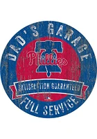 Philadelphia Phillies Dads Garage Sign - Red