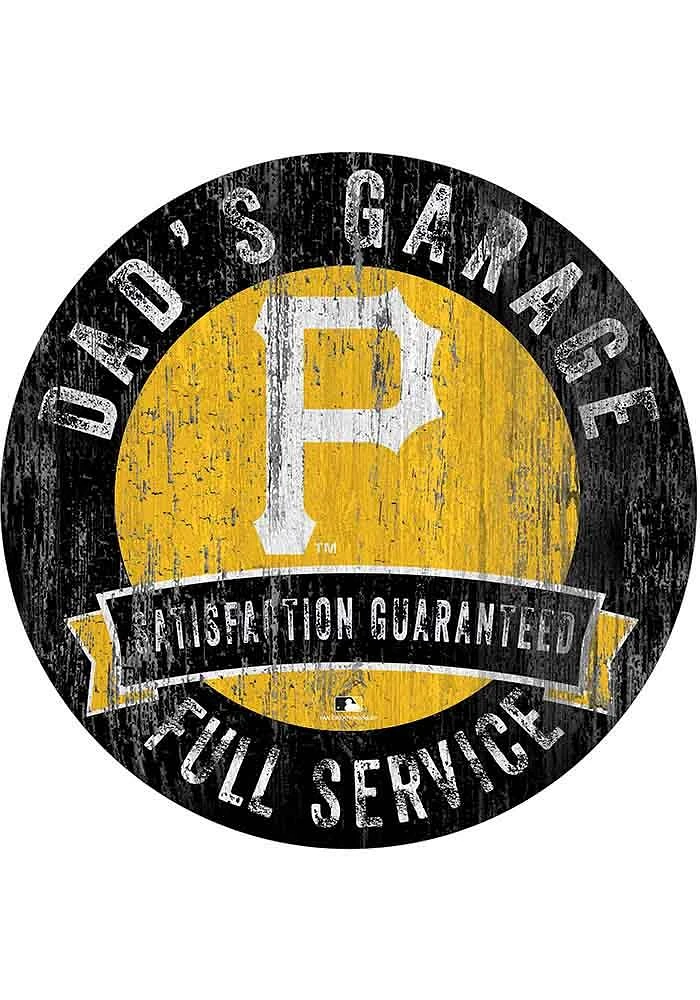 Pittsburgh Pirates Dads Garage Sign - Black