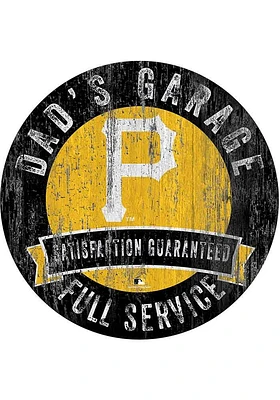 Pittsburgh Pirates Dads Garage Sign - Black