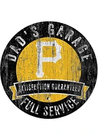 Pittsburgh Pirates Dads Garage Sign - Black