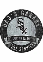 Chicago White Sox Dads Garage Sign - Black