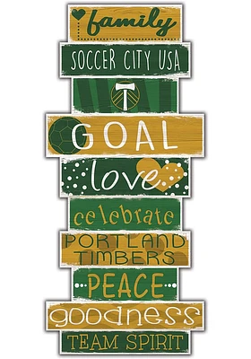 Portland Timbers Celebrations Stack 24 Inch Sign - Green