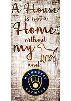 Milwaukee Brewers A House is not a Home Sign - Navy Blue