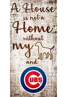 Chicago Cubs A House is not a Home Sign - Blue