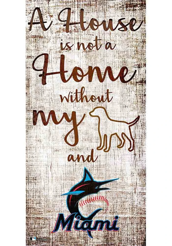Miami Marlins A House is not a Home Sign - Blue