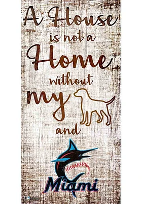 Miami Marlins A House is not a Home Sign - Blue