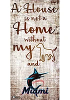 Miami Marlins A House is not a Home Sign - Blue