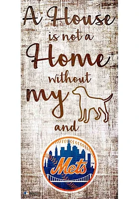 New York Mets A House is not a Home Sign - Blue