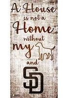 San Diego Padres A House is not a Home Sign - Brown